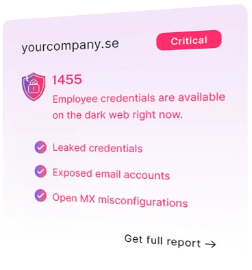 eBuilder Security Domain Breach Checker result card